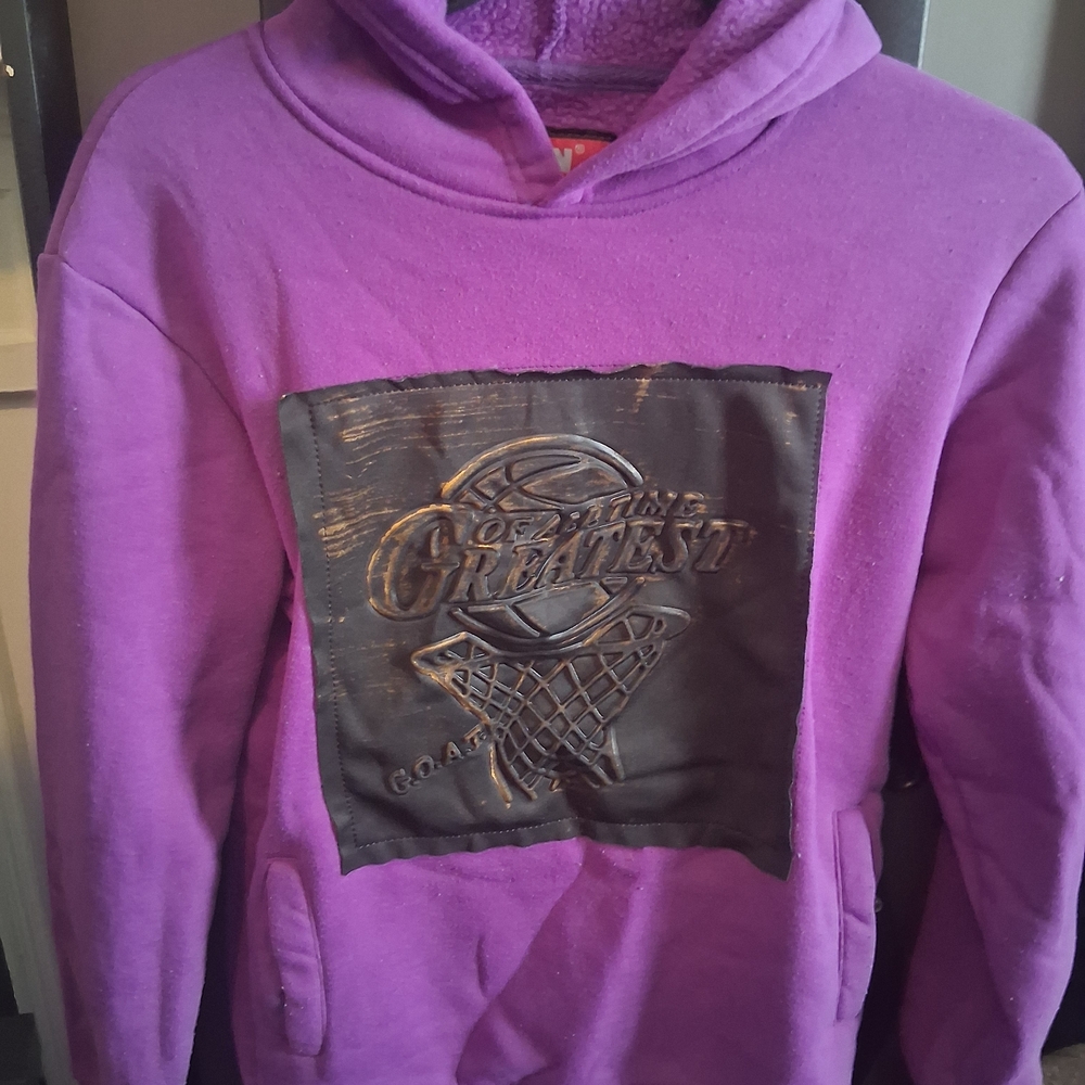 Boys Purple Graphic Hoodie